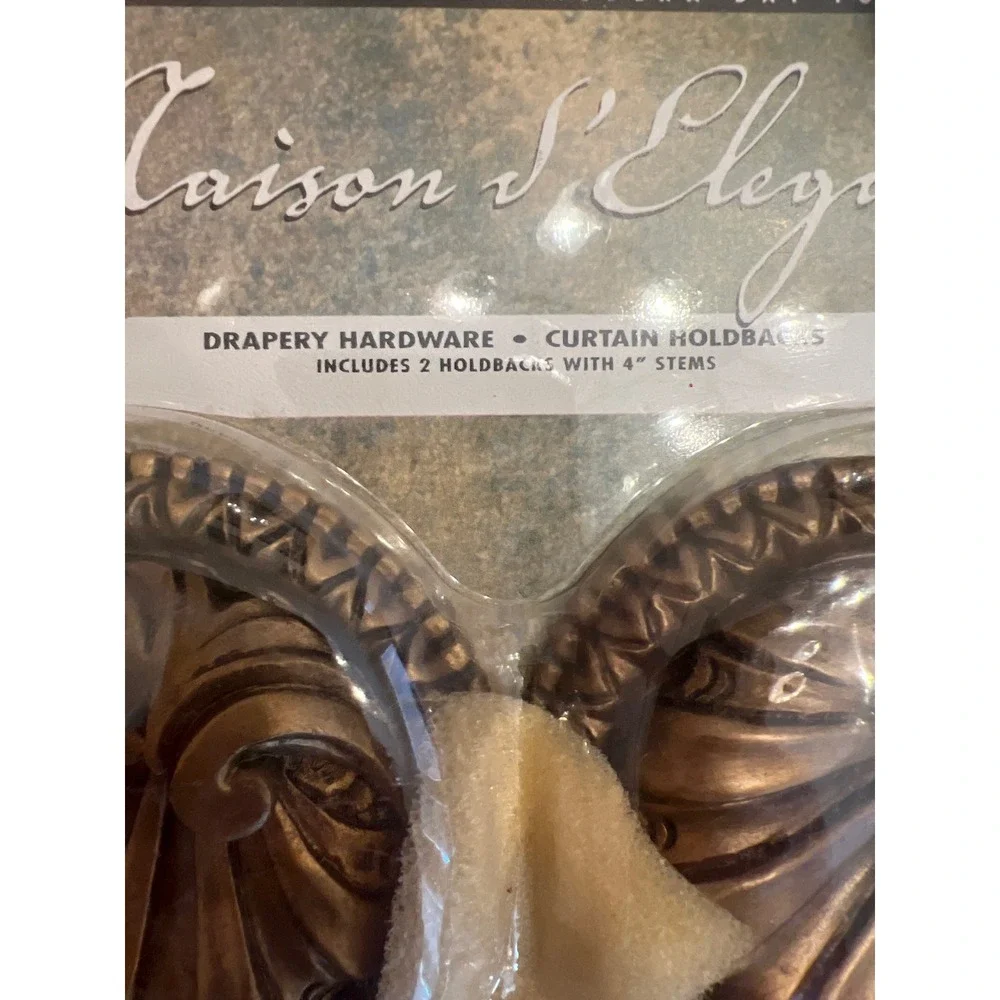 Maison d'Elegance Curtain Holdbacks Set of 2 Shell Bronze Drapery Hardware